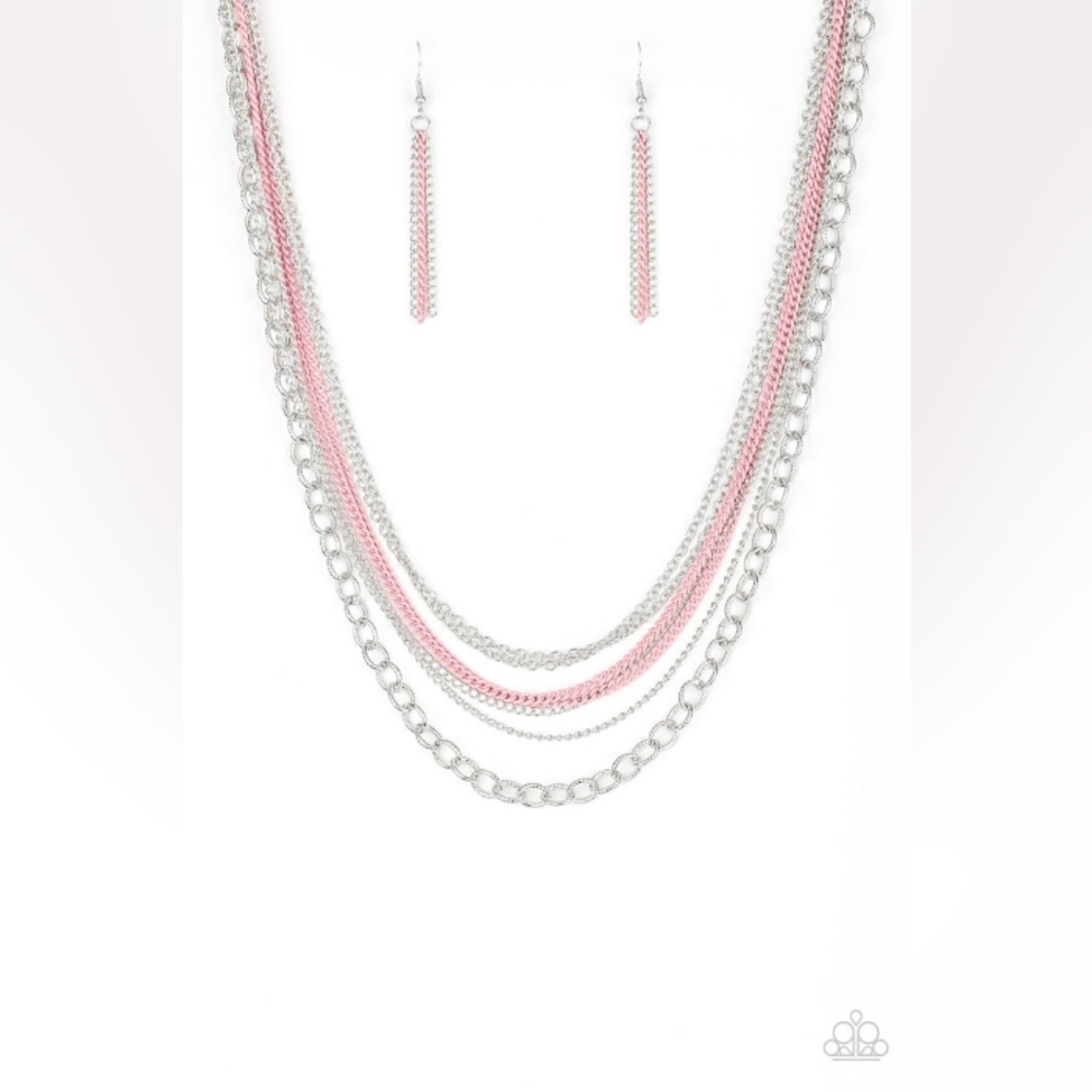 Intensely Industrial Pink Necklace - Picture 2 of 3